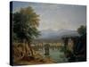 The Augustan Bridge on the Nera River, near the Town of Narni, 1790 (Oil on Canvas)-Jean Joseph Xavier Bidauld-Stretched Canvas