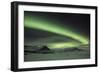 The Aurora Borealis in Iceland with Mountains in the Background-Alex Saberi-Framed Photographic Print