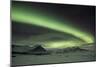 The Aurora Borealis in Iceland with Mountains in the Background-Alex Saberi-Mounted Photographic Print