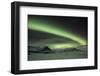 The Aurora Borealis in Iceland with Mountains in the Background-Alex Saberi-Framed Photographic Print