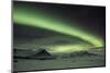 The Aurora Borealis in Iceland with Mountains in the Background-Alex Saberi-Mounted Photographic Print