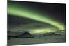 The Aurora Borealis in Iceland with Mountains in the Background-Alex Saberi-Mounted Photographic Print