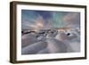 The Aurora Borealis (Northern Lights) Illuminate Snowy Landscape on a Starry Night Stronstad-Roberto Moiola-Framed Photographic Print