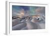 The Aurora Borealis (Northern Lights) Illuminate Snowy Landscape on a Starry Night Stronstad-Roberto Moiola-Framed Photographic Print