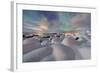 The Aurora Borealis (Northern Lights) Illuminate Snowy Landscape on a Starry Night Stronstad-Roberto Moiola-Framed Photographic Print