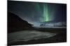 The Aurora Borealis over a Glacier in the Skaftafell National Park in Iceland-Alex Saberi-Mounted Photographic Print