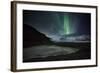 The Aurora Borealis over a Glacier in the Skaftafell National Park in Iceland-Alex Saberi-Framed Photographic Print