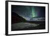 The Aurora Borealis over a Glacier in the Skaftafell National Park in Iceland-Alex Saberi-Framed Photographic Print