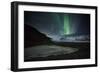 The Aurora Borealis over a Glacier in the Skaftafell National Park in Iceland-Alex Saberi-Framed Photographic Print