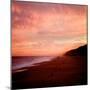 The Australian Coast at Sunset with a Figure in the Distance-Trigger Image-Mounted Photographic Print