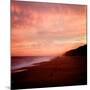 The Australian Coast at Sunset with a Figure in the Distance-Trigger Image-Mounted Photographic Print