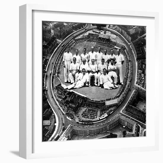 The Australian Cricket Team 'At' the Oval, 1938-null-Framed Photographic Print