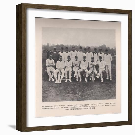 The Australian Cricket Team of 1912-null-Framed Giclee Print