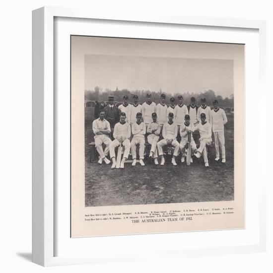 The Australian Cricket Team of 1912-null-Framed Giclee Print