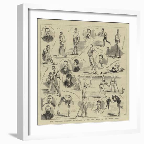 The Australian Cricketing Team, Notes at the Final Match at the Crystal Palace-null-Framed Giclee Print