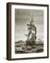 The Austrian Frigate, 'Novara' Off the Island of St. Paul-English-Framed Giclee Print