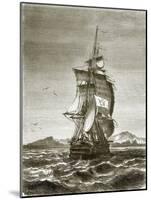 The Austrian Frigate, 'Novara' Off the Island of St. Paul-English-Mounted Giclee Print