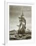 The Austrian Frigate, 'Novara' Off the Island of St. Paul-English-Framed Giclee Print