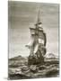 The Austrian Frigate, 'Novara' Off the Island of St. Paul-English-Mounted Giclee Print