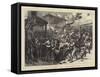 The Austrian Occupation of Bosnia, Street Fighting in Serajevo-Godefroy Durand-Framed Stretched Canvas