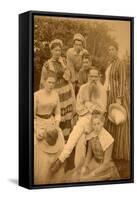 The Author Leo Tolstoy with His Family in Yasnaya Polyana-Count Semyon Semyonovich Abamelek-Lazarev-Framed Stretched Canvas