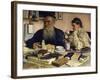 The Author Leo Tolstoy with His Wife in Yasnaya Polyana, 1907-Il'ya Repin-Framed Giclee Print