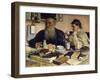 The Author Leo Tolstoy with His Wife in Yasnaya Polyana, 1907-Il'ya Repin-Framed Giclee Print