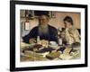 The Author Leo Tolstoy with His Wife in Yasnaya Polyana, 1907-Il'ya Repin-Framed Giclee Print