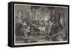 The Author's Reception by the Actors-Daniel Maclise-Framed Stretched Canvas