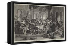 The Author's Reception by the Actors-Daniel Maclise-Framed Stretched Canvas