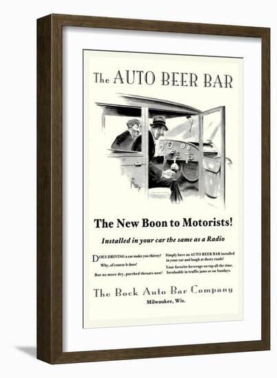 The Auto Beer Bar-Tousey-Framed Art Print