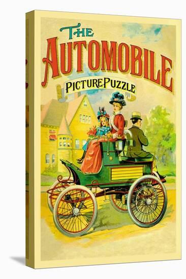 The Automobile-Picture Puzzle-null-Stretched Canvas