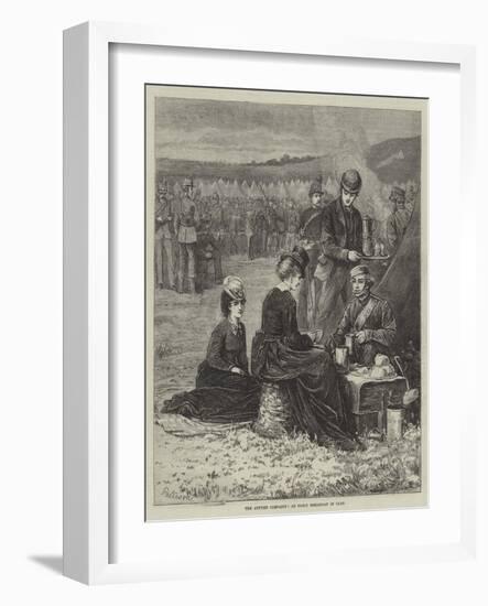 The Autumn Campaign, an Early Breakfast in Camp-null-Framed Giclee Print