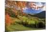 The Autumn Colors of a Tree Overlooking Val Di Funes and St. Magdalena Village-Roberto Moiola-Mounted Photographic Print