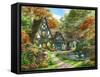 The Autumn Cottage-Dominic Davison-Framed Stretched Canvas