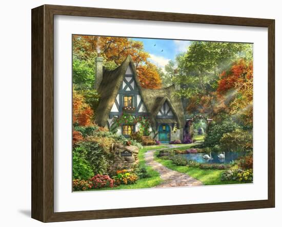 The Autumn Cottage-Dominic Davison-Framed Art Print