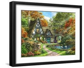 The Autumn Cottage-Dominic Davison-Framed Art Print