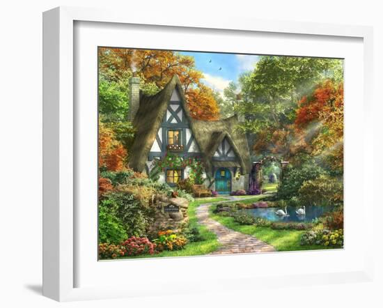 The Autumn Cottage-Dominic Davison-Framed Art Print