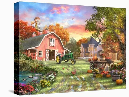 The Autumn Farm-Dominic Davison-Stretched Canvas