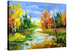 The Autumn Landscape Executed By Oil On A Canvas-balaikin2009-Stretched Canvas