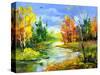 The Autumn Landscape Executed By Oil On A Canvas-balaikin2009-Stretched Canvas