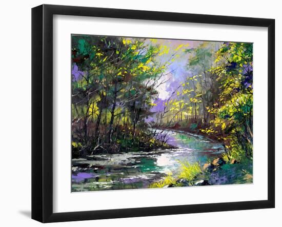 The Autumn Landscape Executed By Oil On A Canvas-balaikin2009-Framed Art Print