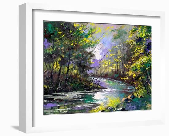 The Autumn Landscape Executed By Oil On A Canvas-balaikin2009-Framed Art Print