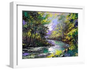 The Autumn Landscape Executed By Oil On A Canvas-balaikin2009-Framed Art Print