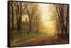 The Autumn's Golden Glory-John Atkinson Grimshaw-Framed Stretched Canvas