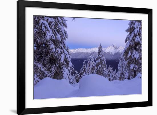 The Autumn Snowy Landscape, Casera Lake, Livrio Valley, Orobie Alps, Valtellina, Lombardy, Italy-Roberto Moiola-Framed Photographic Print