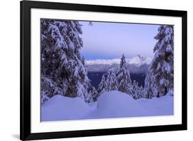 The Autumn Snowy Landscape, Casera Lake, Livrio Valley, Orobie Alps, Valtellina, Lombardy, Italy-Roberto Moiola-Framed Photographic Print