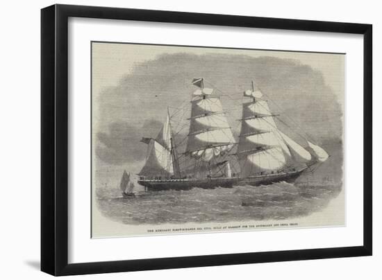 The Auxiliary Screw-Steamer Erl King, Built at Glasgow for the Australian and China Trade-null-Framed Giclee Print