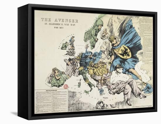 The Avenger: An Allegorical War Map for 1877, London-Frederick W Rose-Framed Stretched Canvas