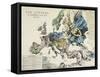 The Avenger: An Allegorical War Map for 1877, London-Frederick W Rose-Framed Stretched Canvas